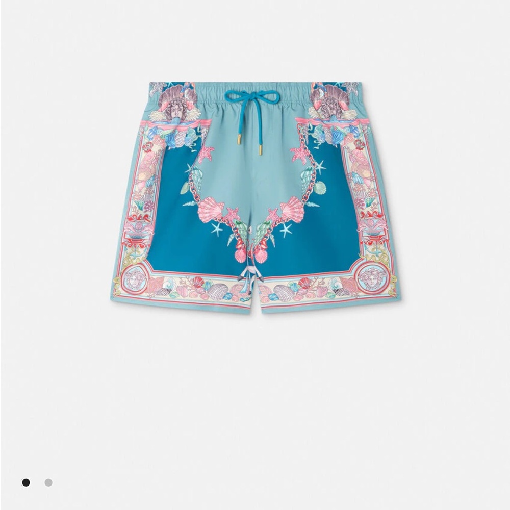 Versace Blue and Pink Men's Swim Board Shorts